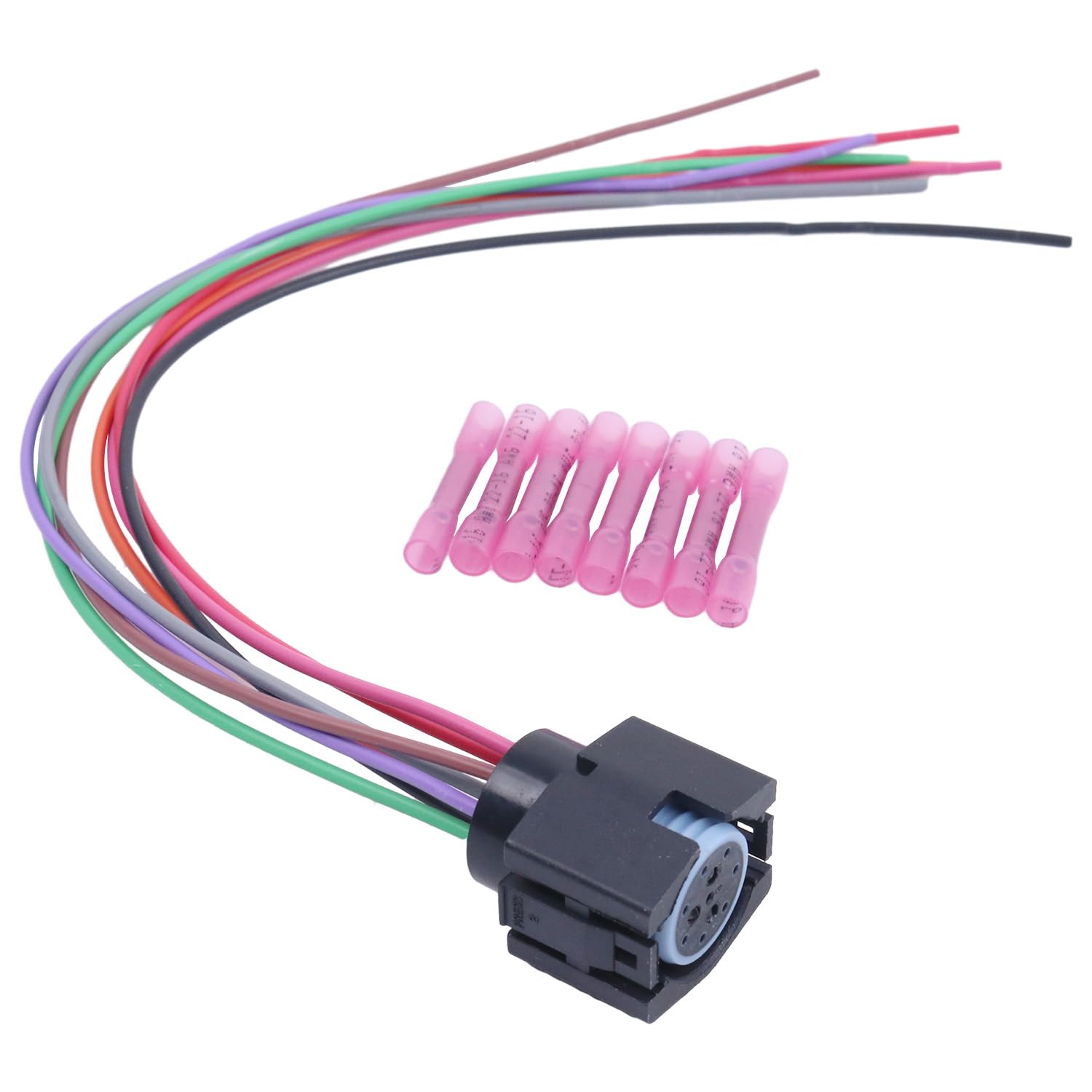 Holdia front view of 8-pin connector showing secure fit and durability