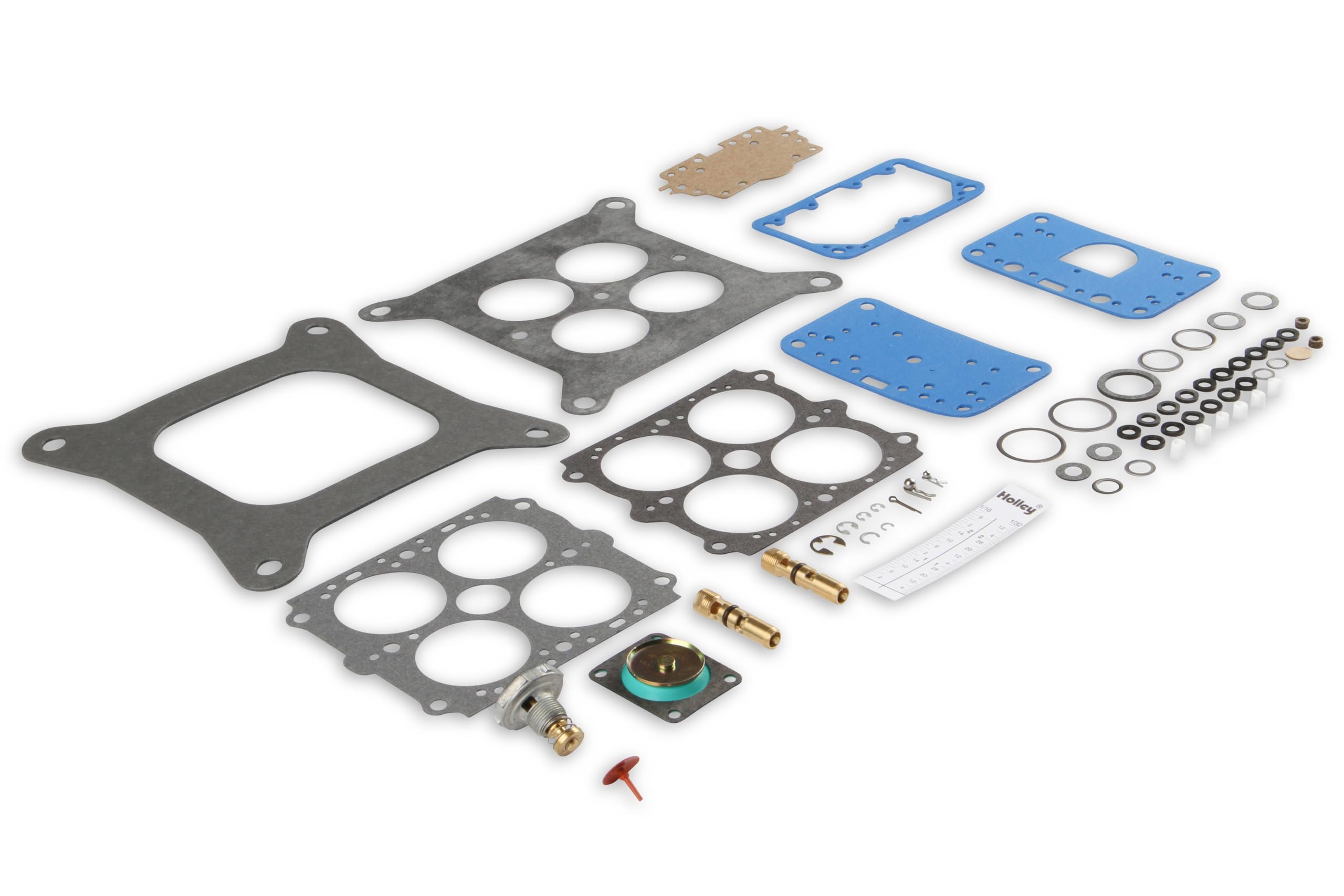 Holley gasket close-up showing precision sealing surfaces and fit