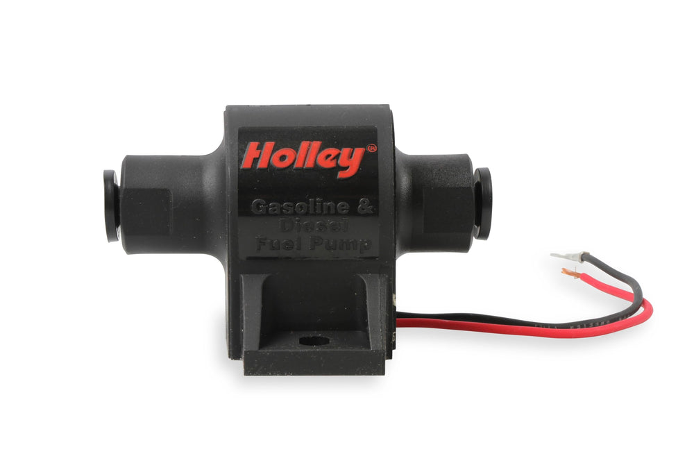 Holley Mighty Mite installed in vehicle fuel compartment demonstrating reliable low-pressure supply