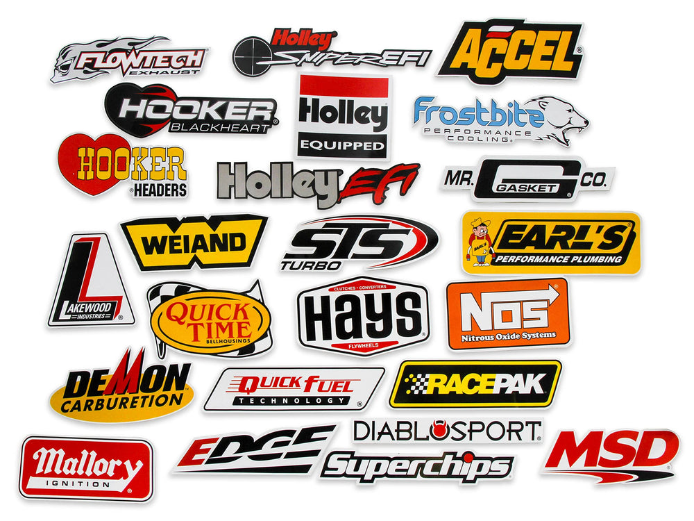 Holley close-up of sticker material and laminate highlighting color durability
