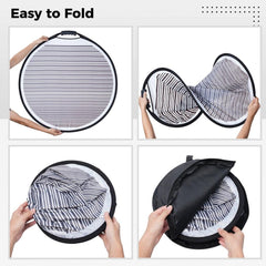 Homaisson folded reflector inside circular storage bag for easy transport