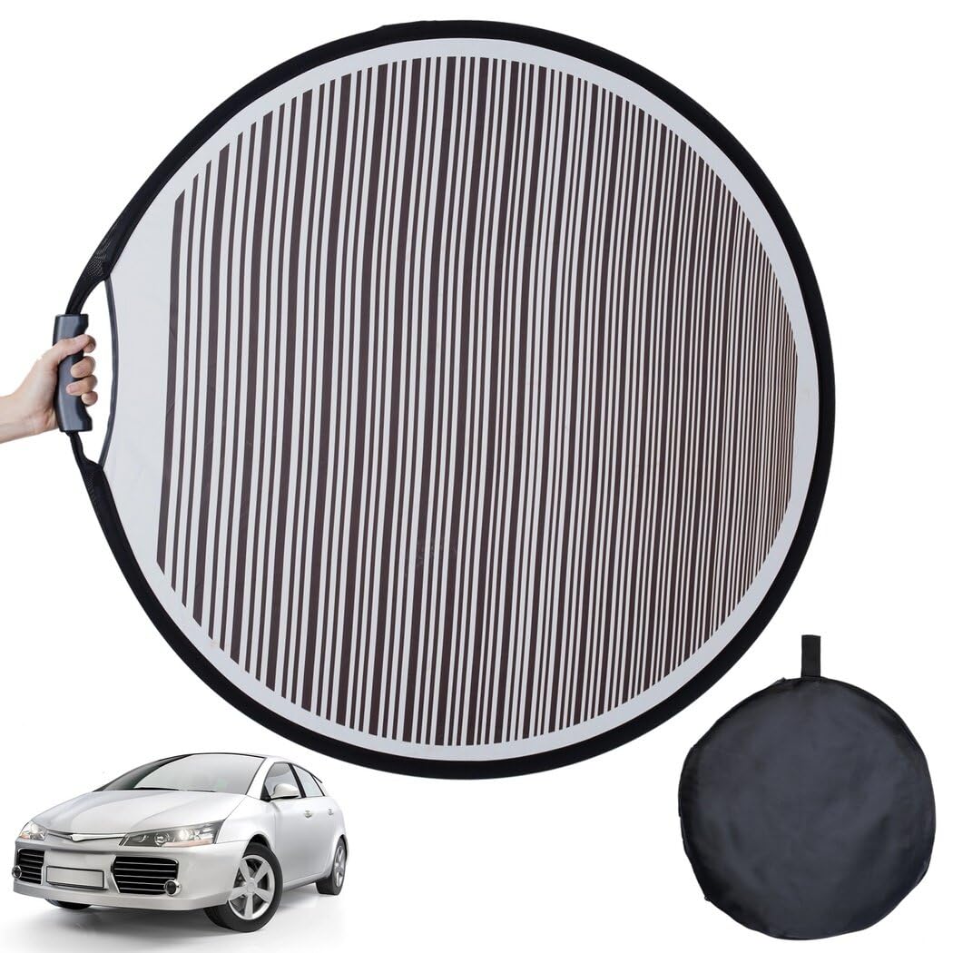 Homaisson front view reflector board showing striped surface for clearer dent visibility