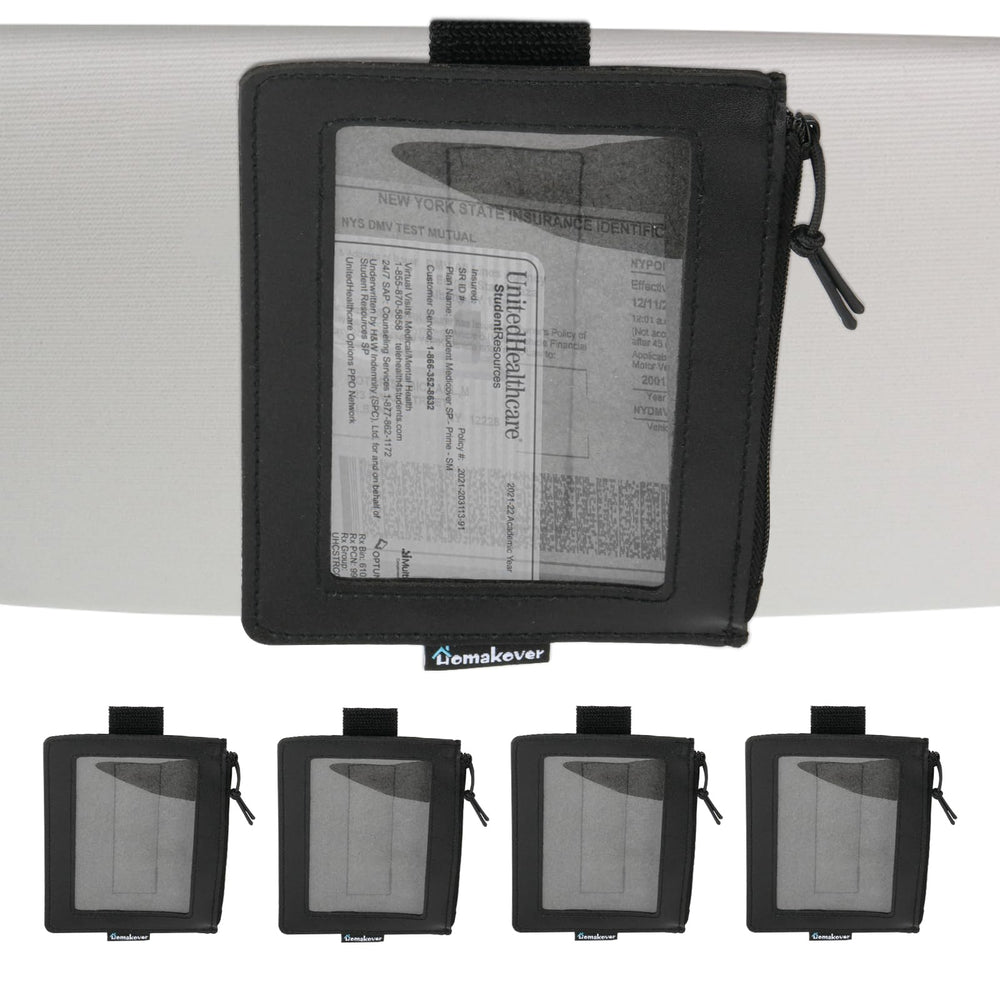 Homakover front view of five visor pockets showing packing and compact design benefit