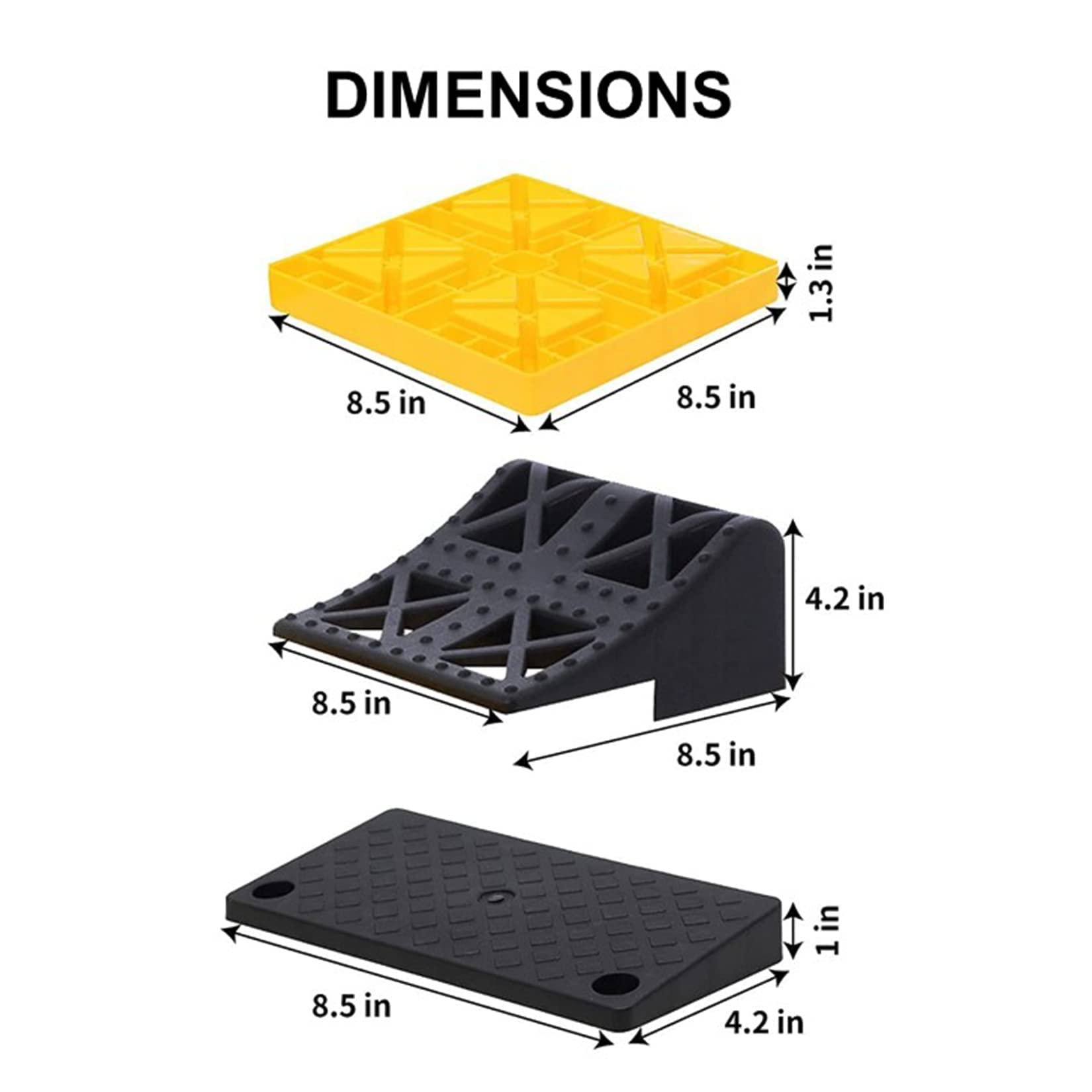 Homeon Wheels black slanted ramp detail aiding smooth wheel ascent