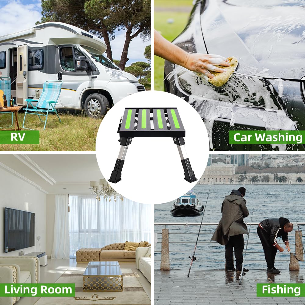 Homeon Wheels in use at an RV entrance providing steady footing for riders