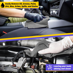 HOMERHYME towel polishing a car surface for streak-free shine benefit