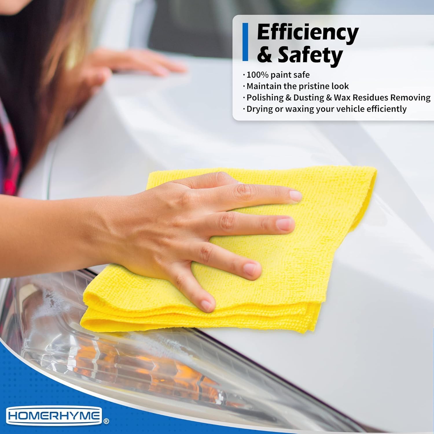 HOMERHYME cloth cleaning garage tools showing durable heavy-duty benefit