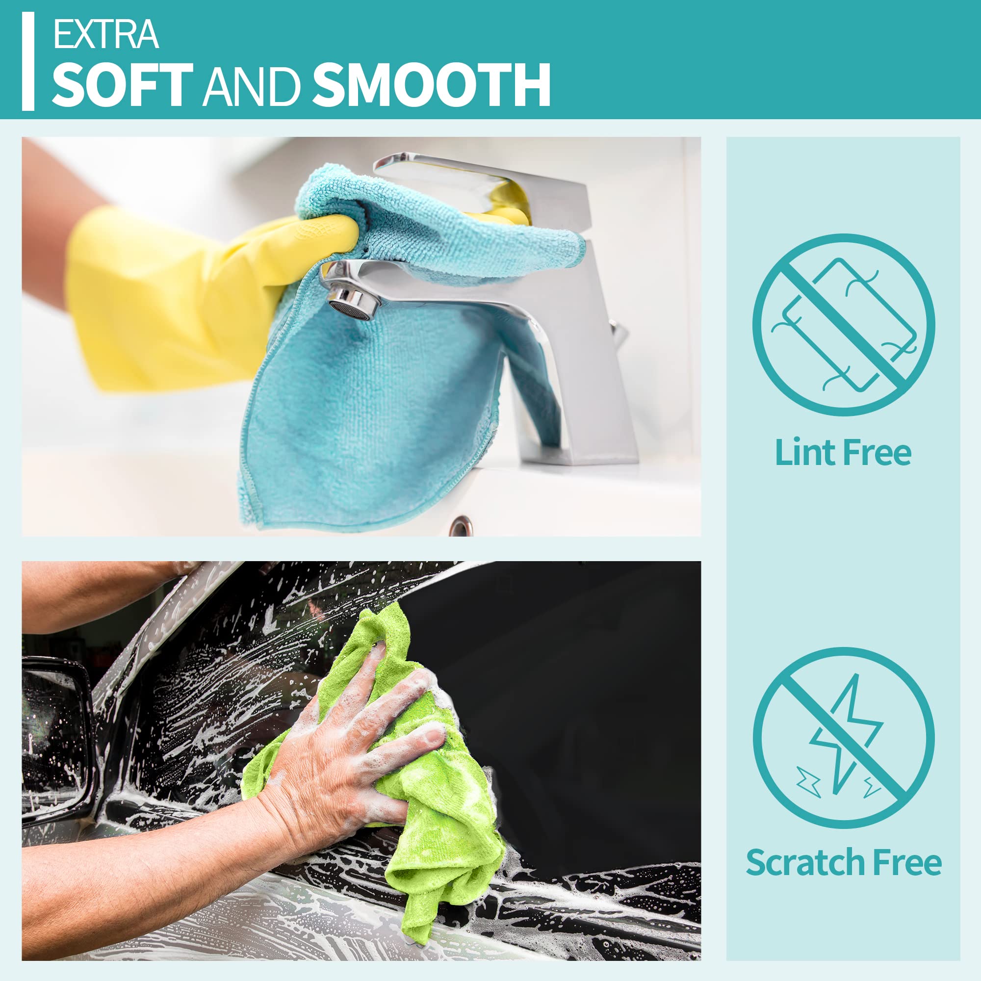 HOMERHYME cloth wiping car dashboard leaving streak‑free shine