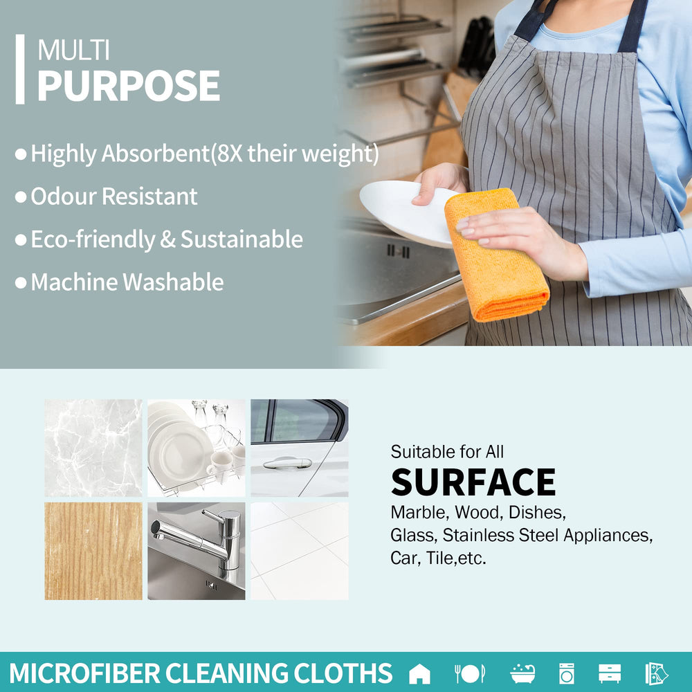 HOMERHYME towel held in hand showing 12x12 size for easy handling
