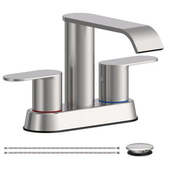 Homevacious front view of brushed nickel faucet shows modern style and easy upgrade