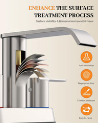 Homevacious pop-up drain with supply lines included for quick, tool-free installation