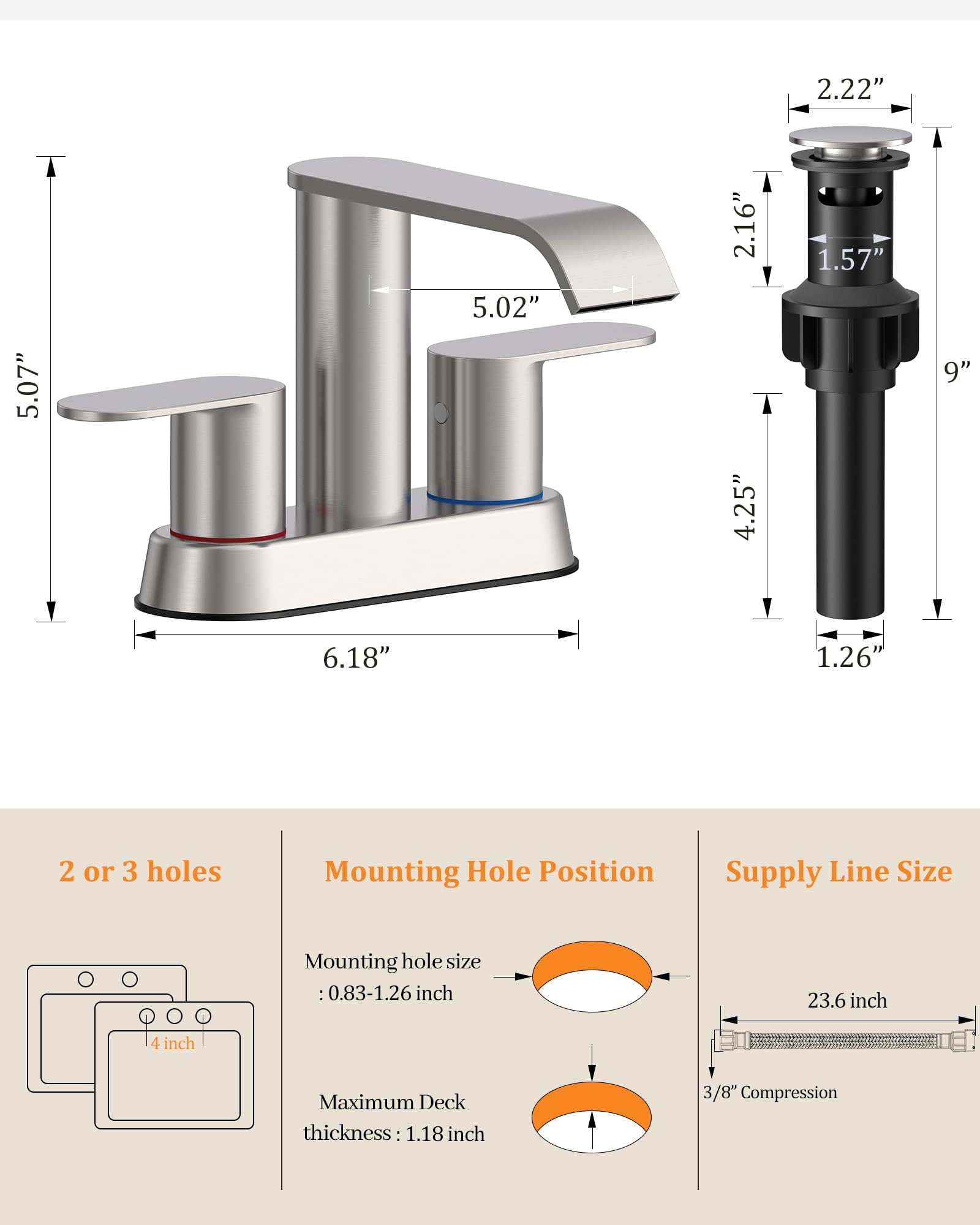 Homevacious waterfall spout close-up showing smooth sheet flow and anti-splash benefit