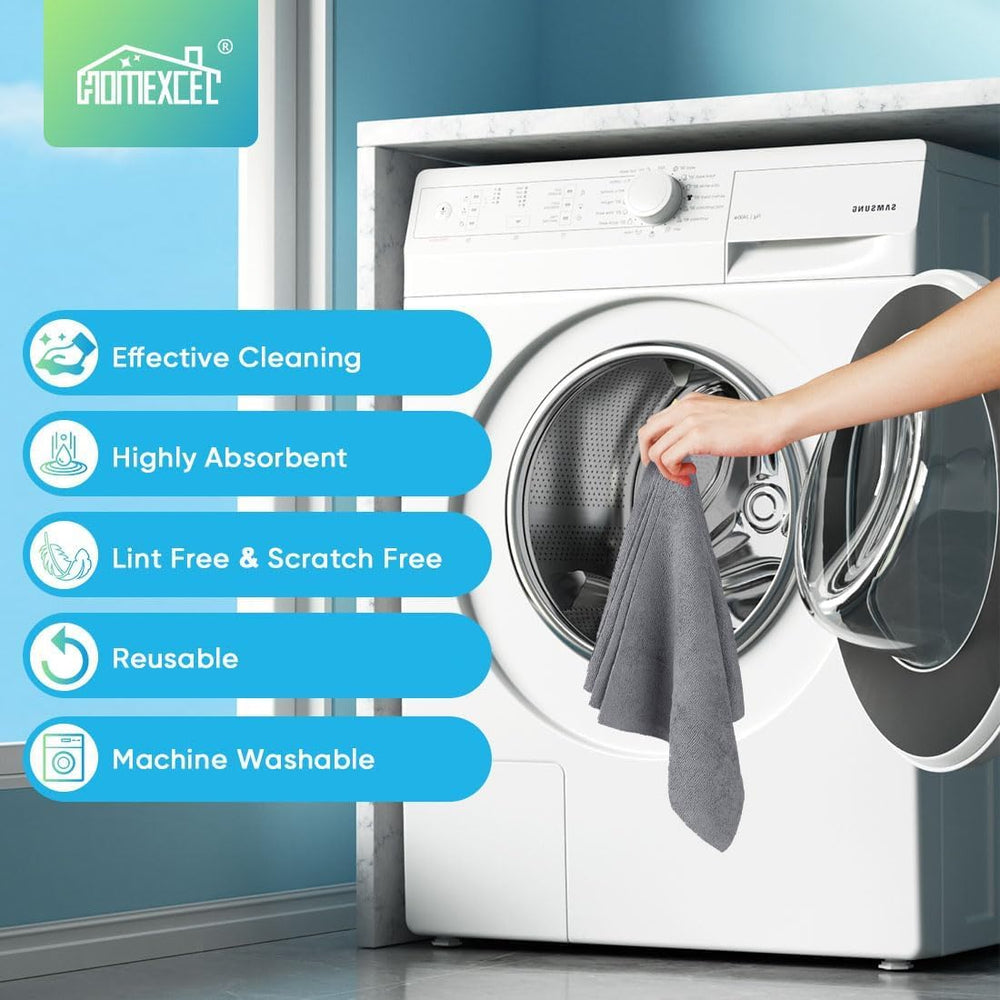 HOMEXCEL towels in garage kit for organized, efficient cleaning