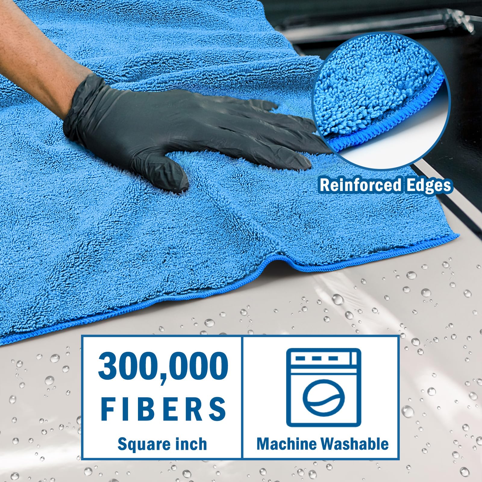 HOMEXCEL close-up of microfiber fibers highlighting fast absorption