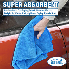 HOMEXCEL towel drying car roof quickly with streak-free finish