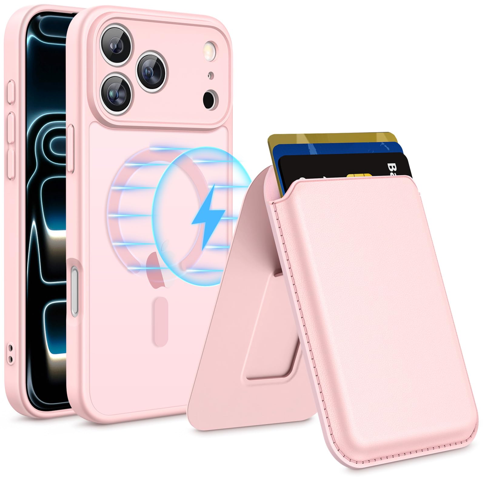 Homstect front view pink case showing precise fit and screen protection benefit
