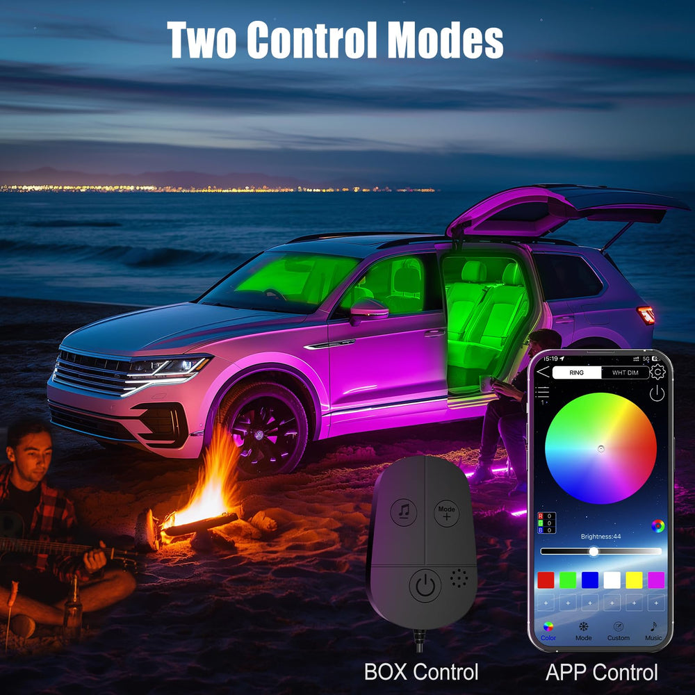 Honalia control box and wiring detail showing convenient app and direct control