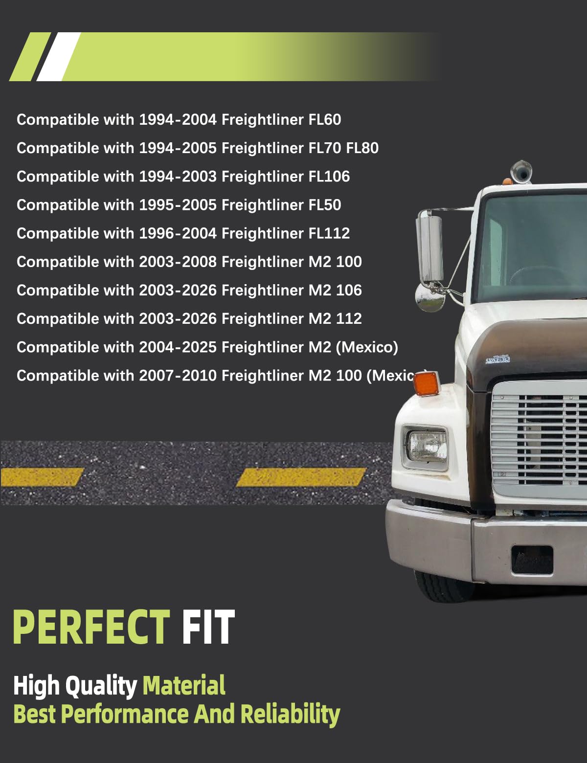 HONFQP latch installed on Freightliner truck illustrating reliable performance