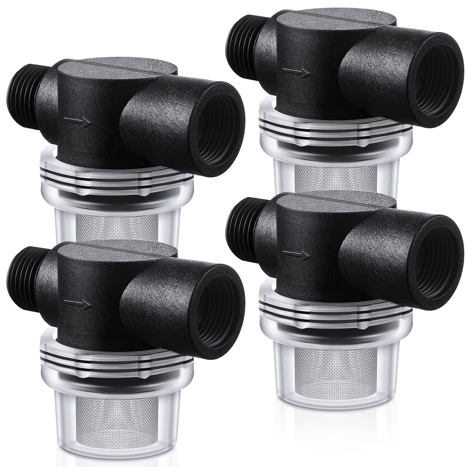 Honoson front view of four strainers showing complete set and ease of replacement