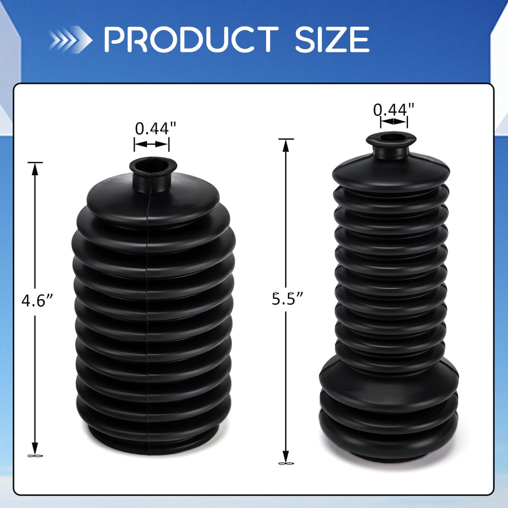HOOTO steering boots pair laid out showing both left and right protection benefit