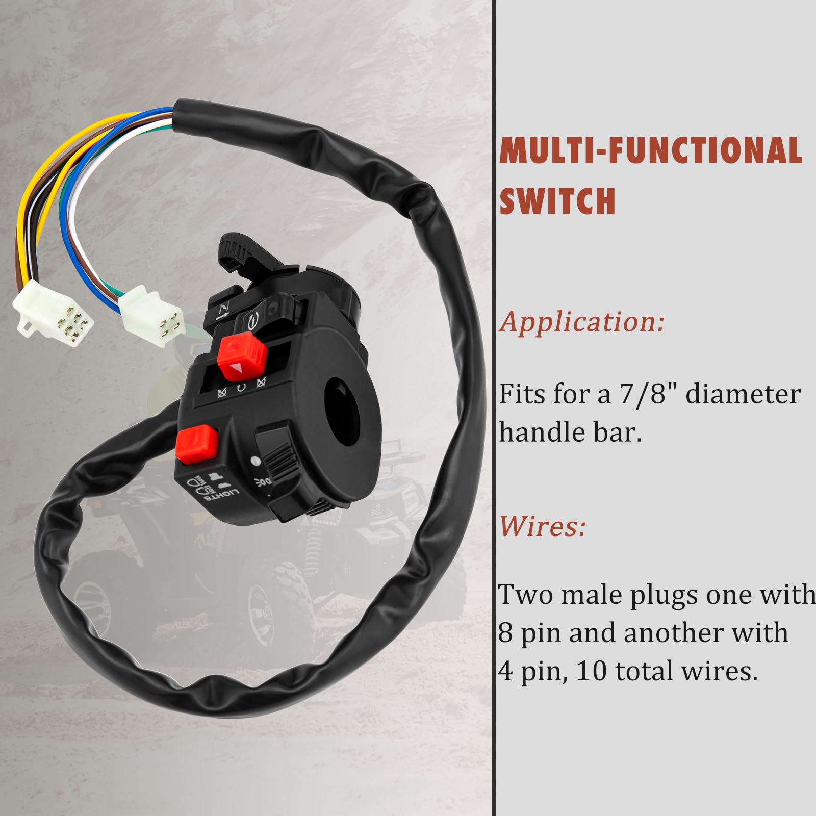 HOOTO wiring harness connectors laid out for clear matching and simplified installation