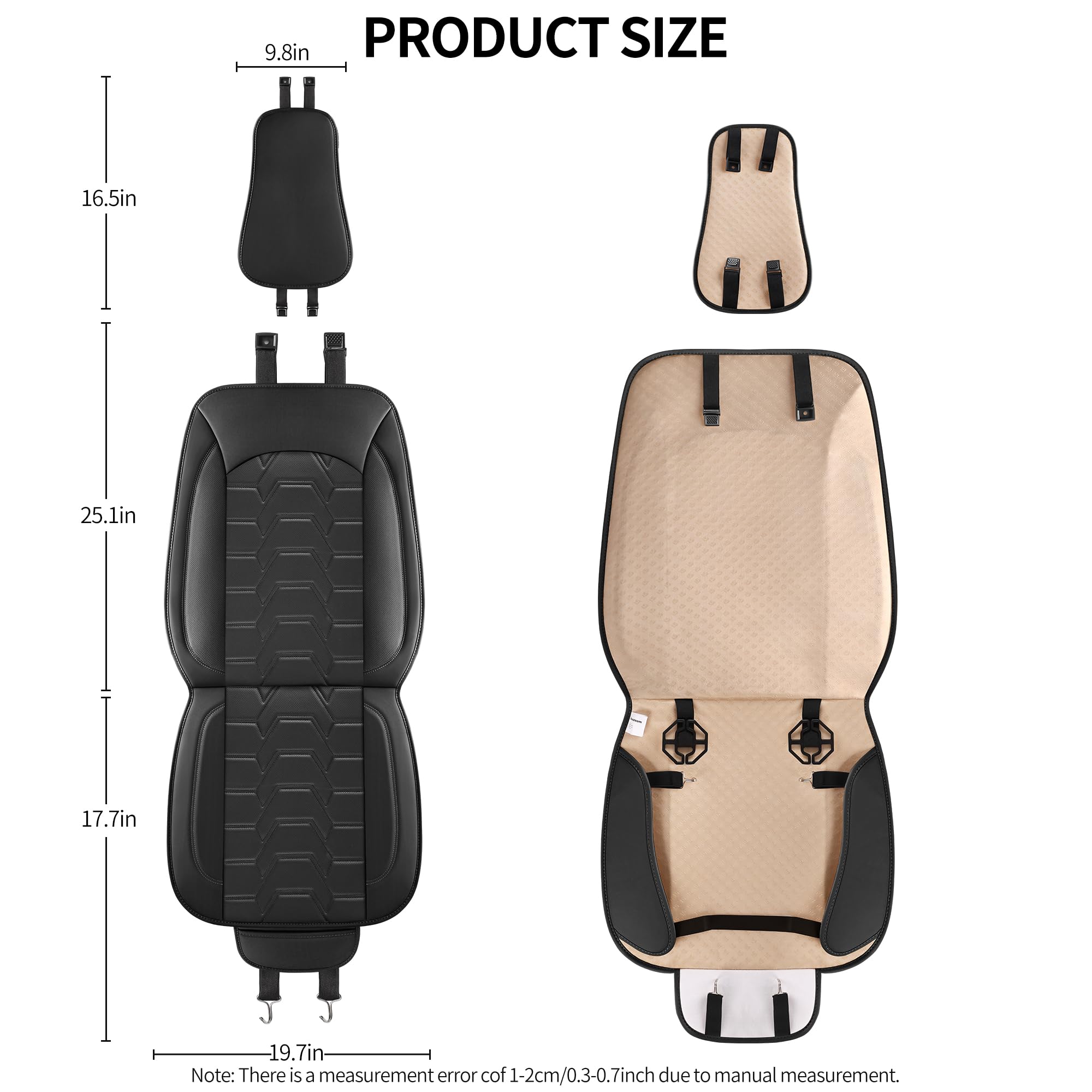 hoozoom headrest sleeve fit showing adjustable fit and safety