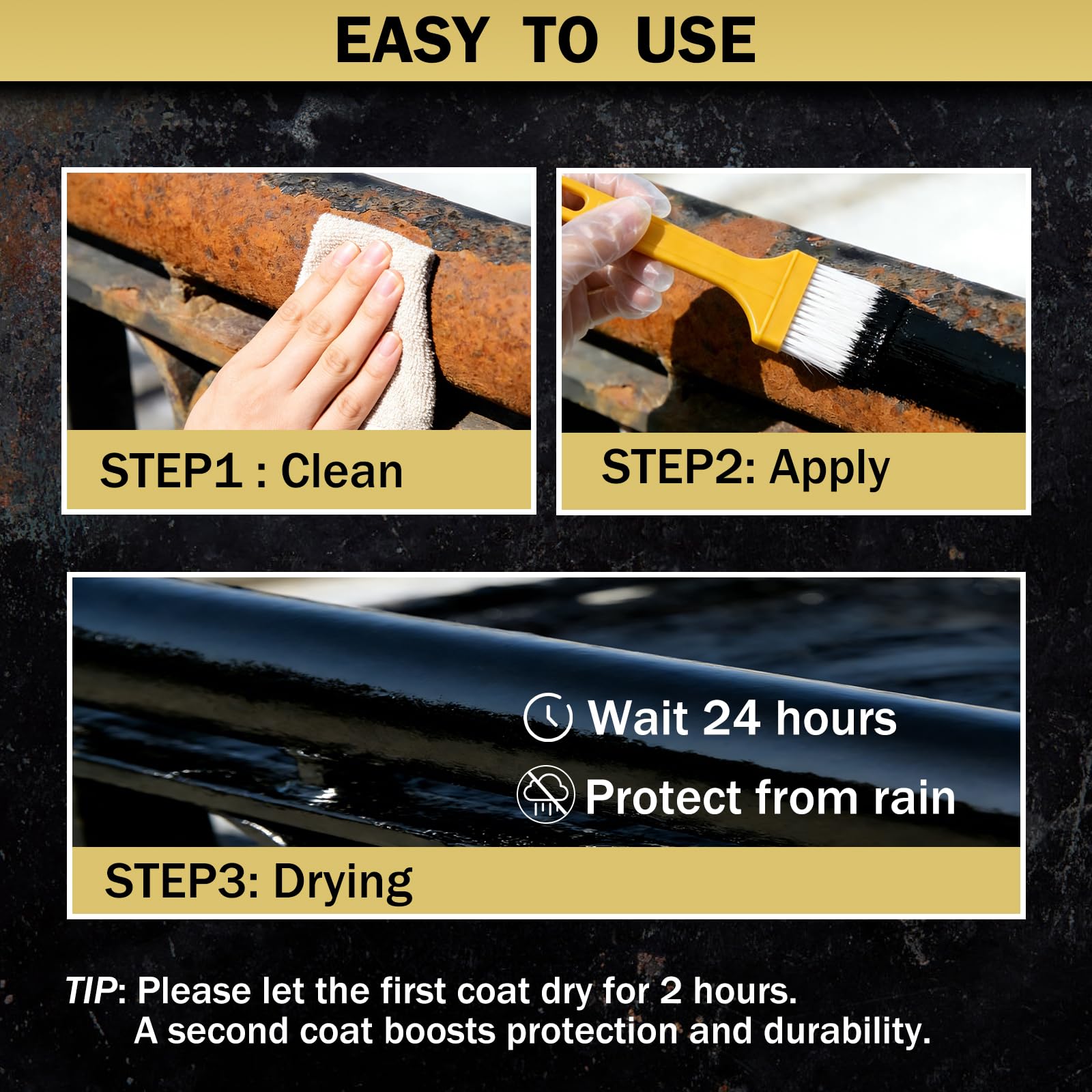HORHIZA lid and instructions label highlighting user-friendly application guidance