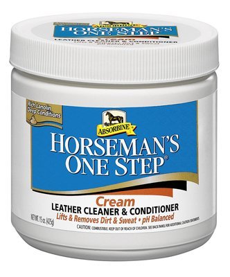 Horseman's One Step jar front view showing label and compact 15oz size benefit