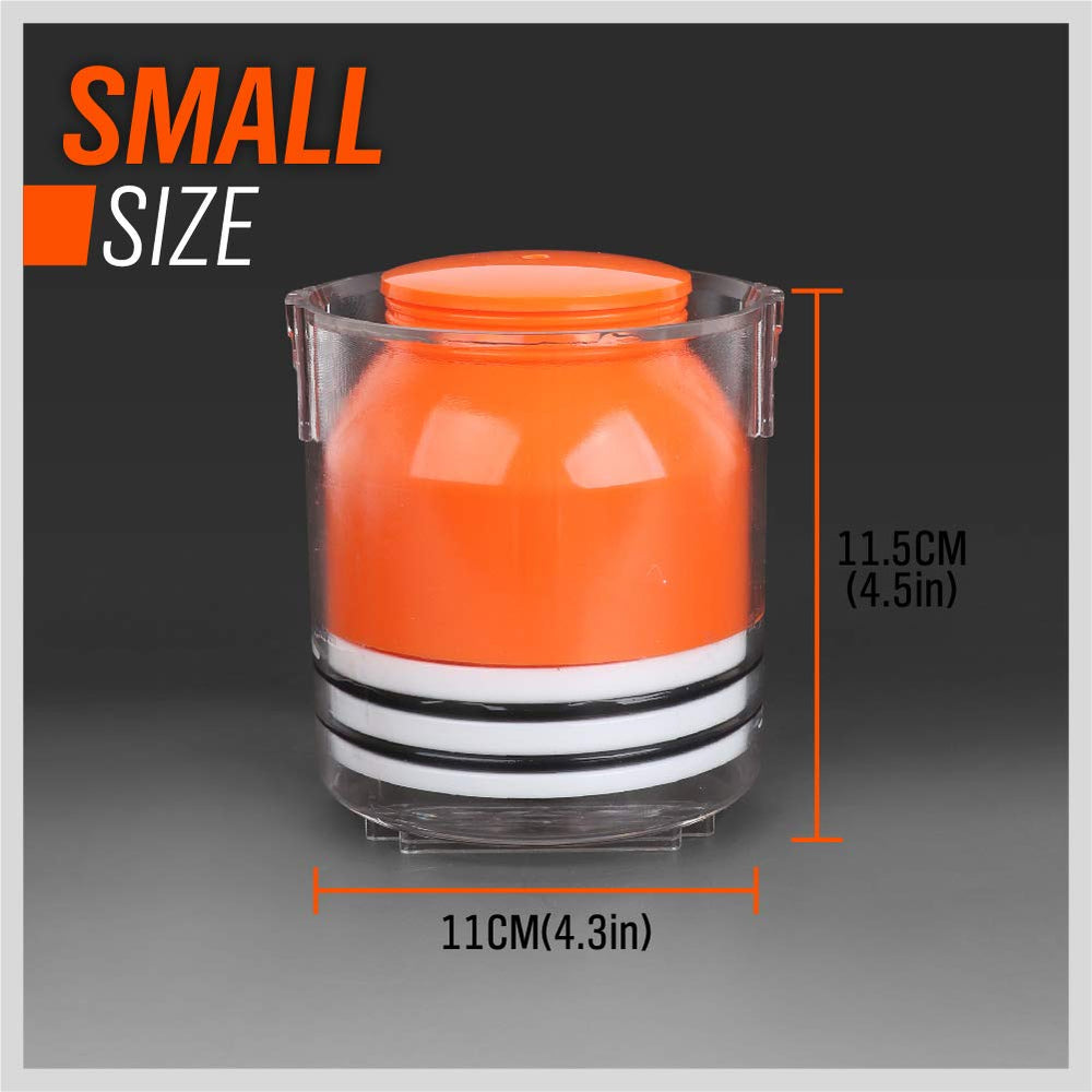 HORUSDY label and cap close-up emphasizing durable construction and easy handling benefit