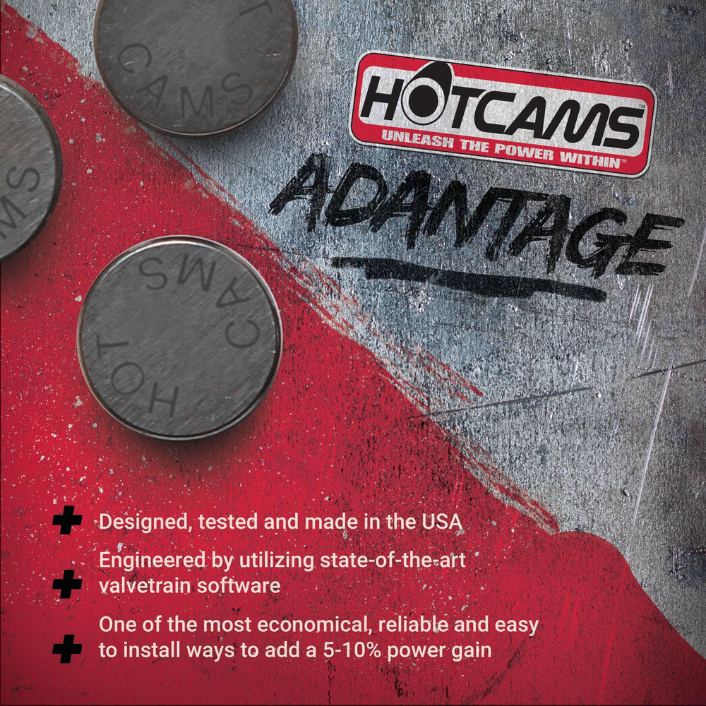 Hot Cams shim stacks comparing thickness increments to achieve exact lash