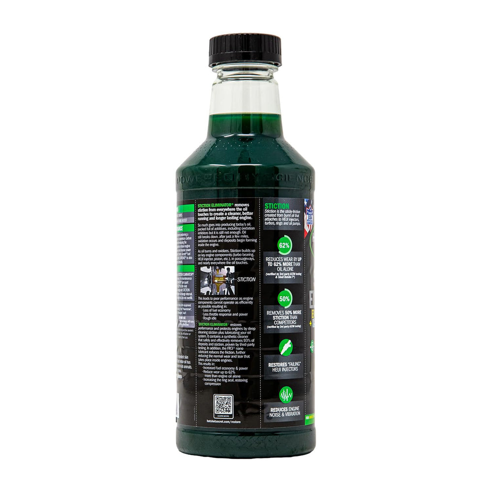 Hot Shot's Secret 32 oz bottle next to oil for scale and storage clarity