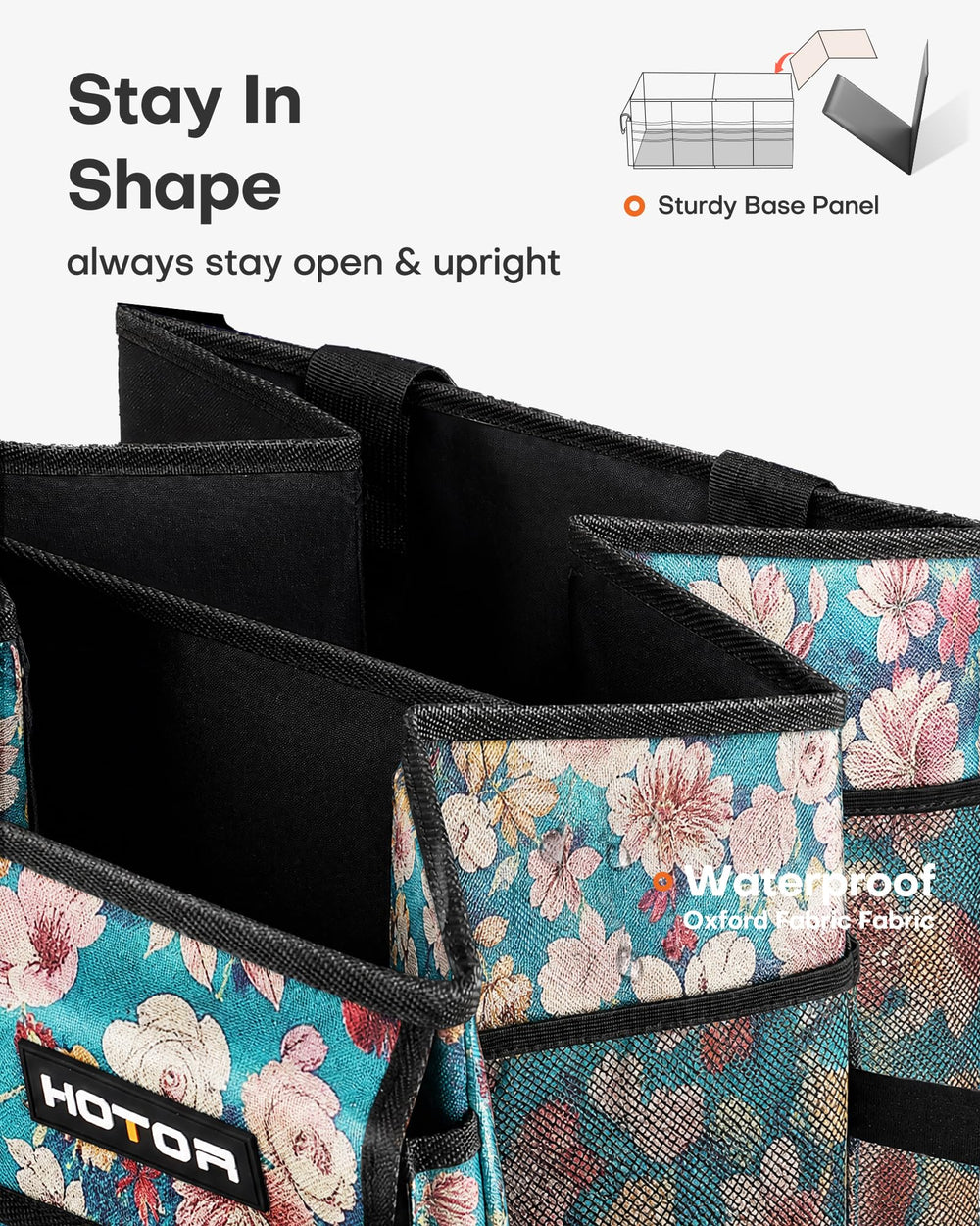 HOTOR flat-folded for compact storage saving trunk space