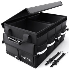 HOTOR front view open showing two roomy compartments for organized storage