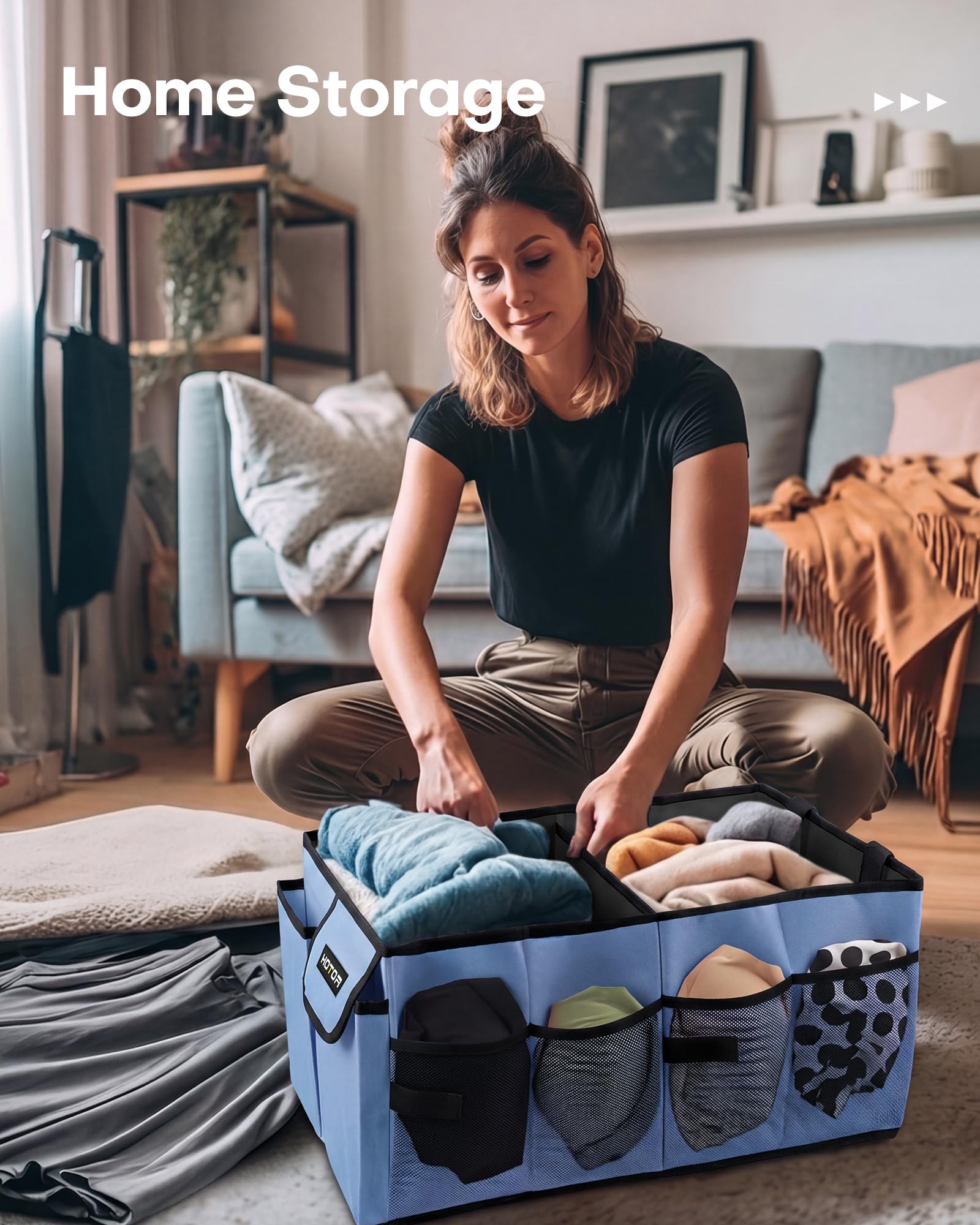 HOTOR lifestyle shot with picnic gear for organized travel readiness