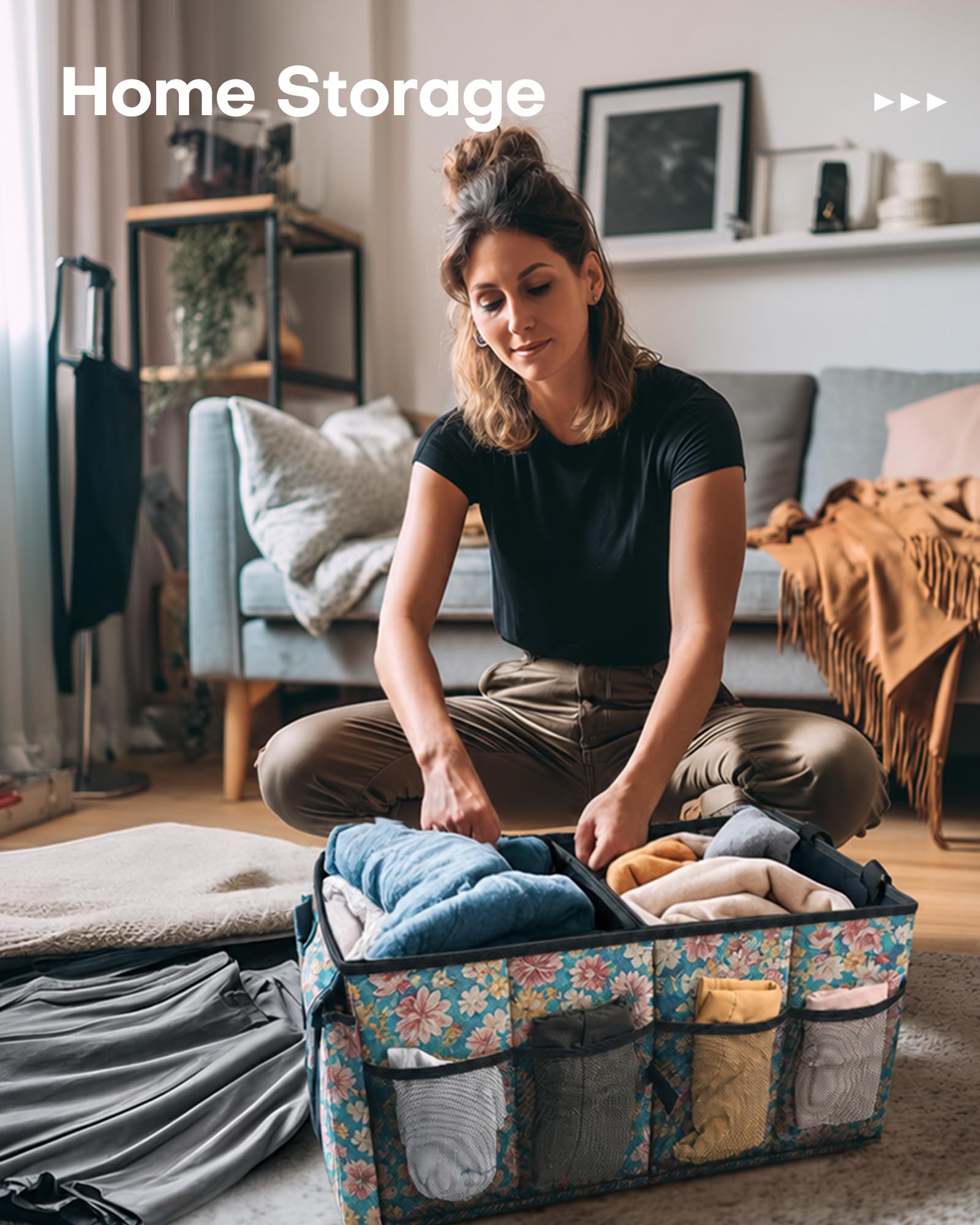 HOTOR lifestyle road trip scene showing neat gear organization