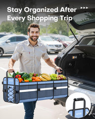 HOTOR installed in SUV trunk with groceries to show capacity and stability benefit