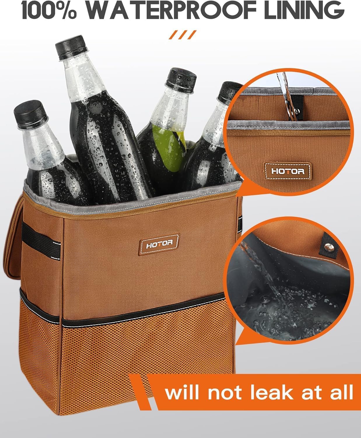 HOTOR adjustable nylon strap and release buckle fastening to headrest for secure placement