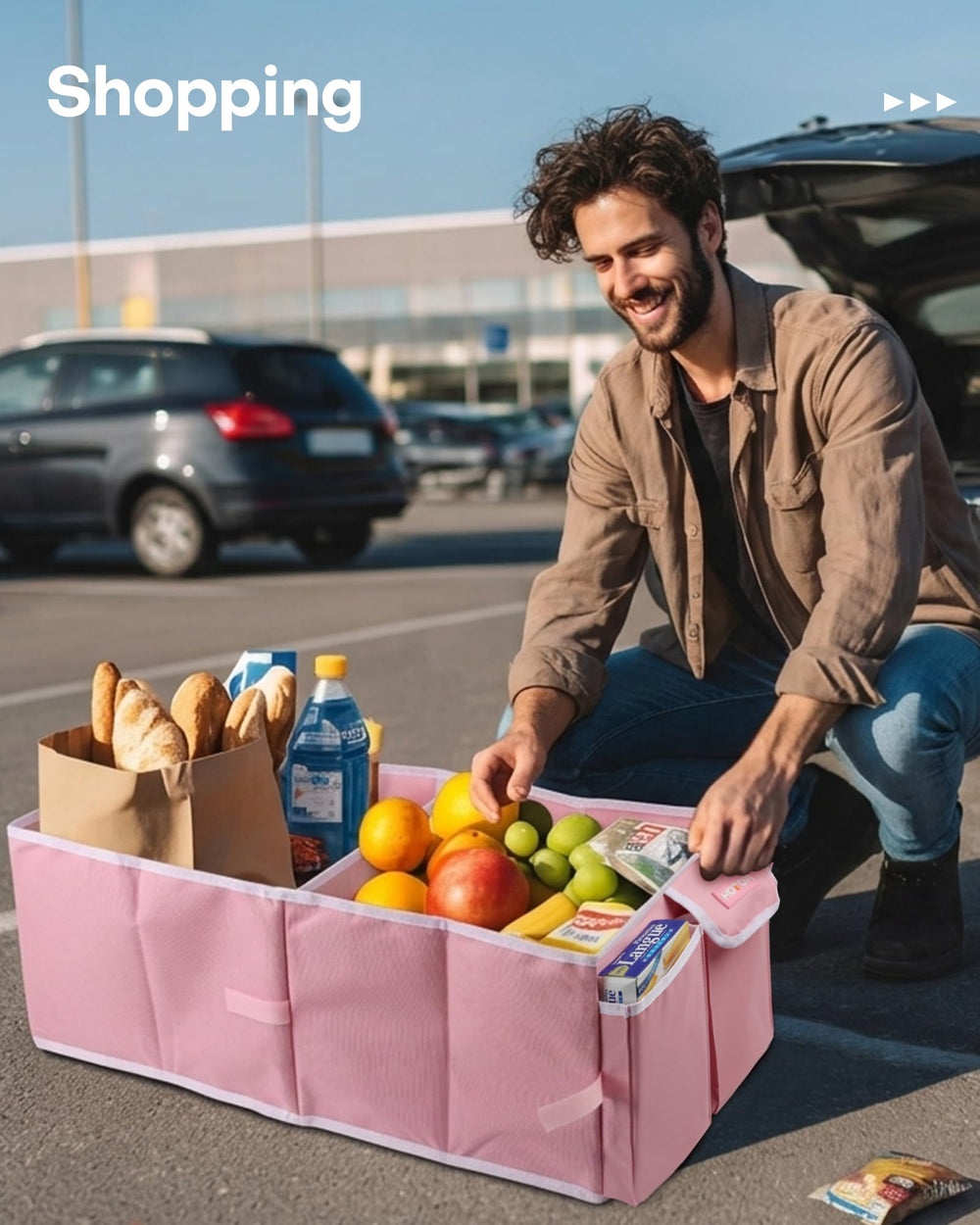 HOTOR side folded halfway to fit narrow cargo areas for flexible use
