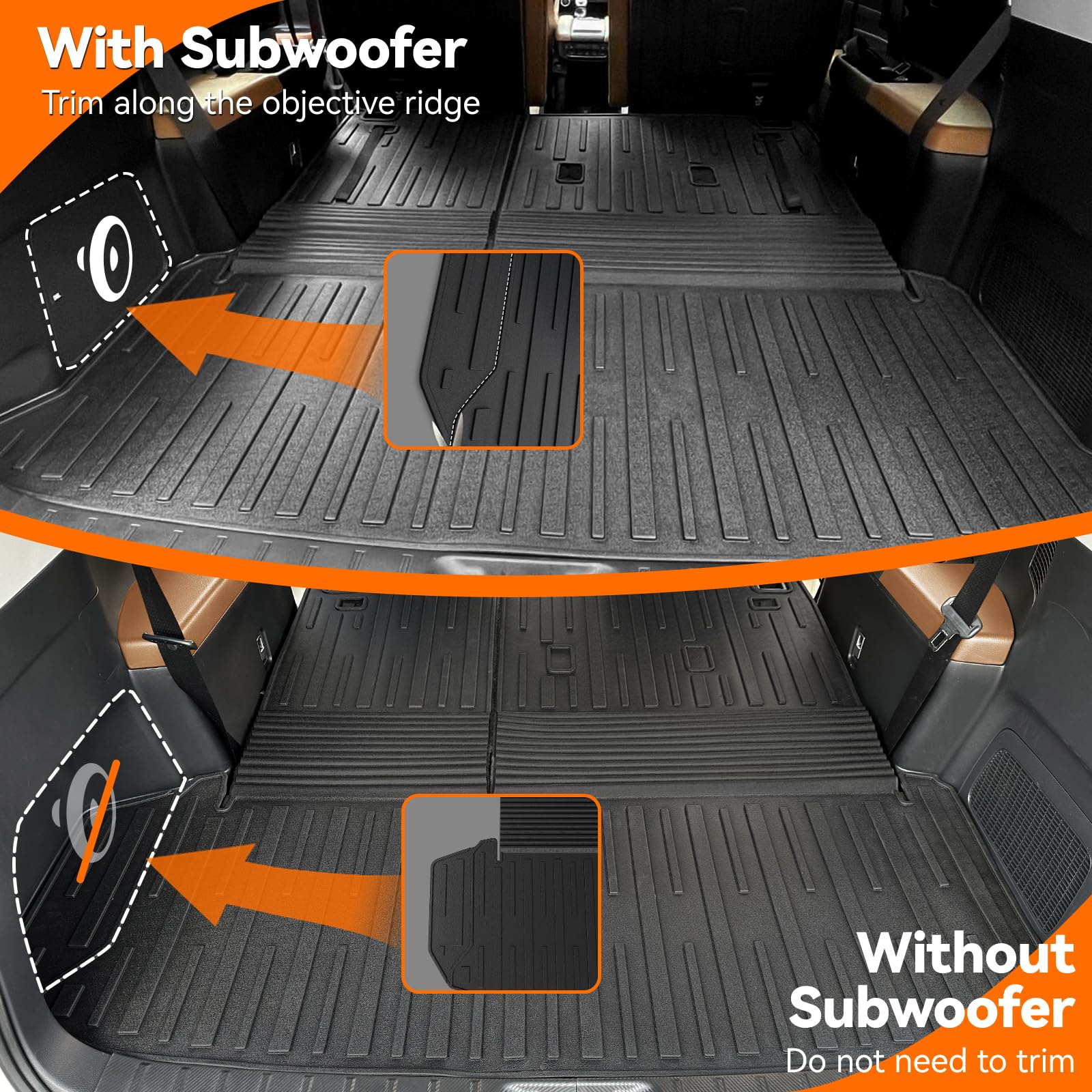 HOUCLEMIC liner showing left-side speaker cutout fitting factory fixtures