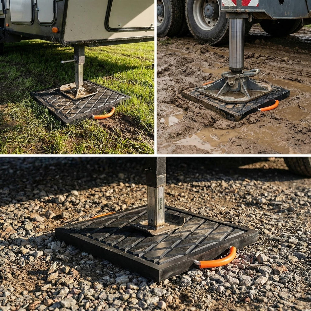 HOUSESET two pads stacked to increase height and load-bearing surface safely
