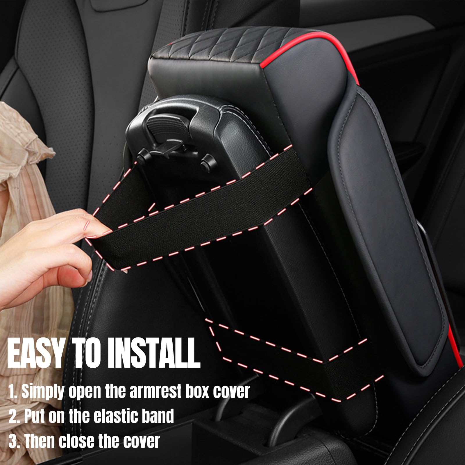 Hovom demonstration of elastic straps for quick, tool-free install