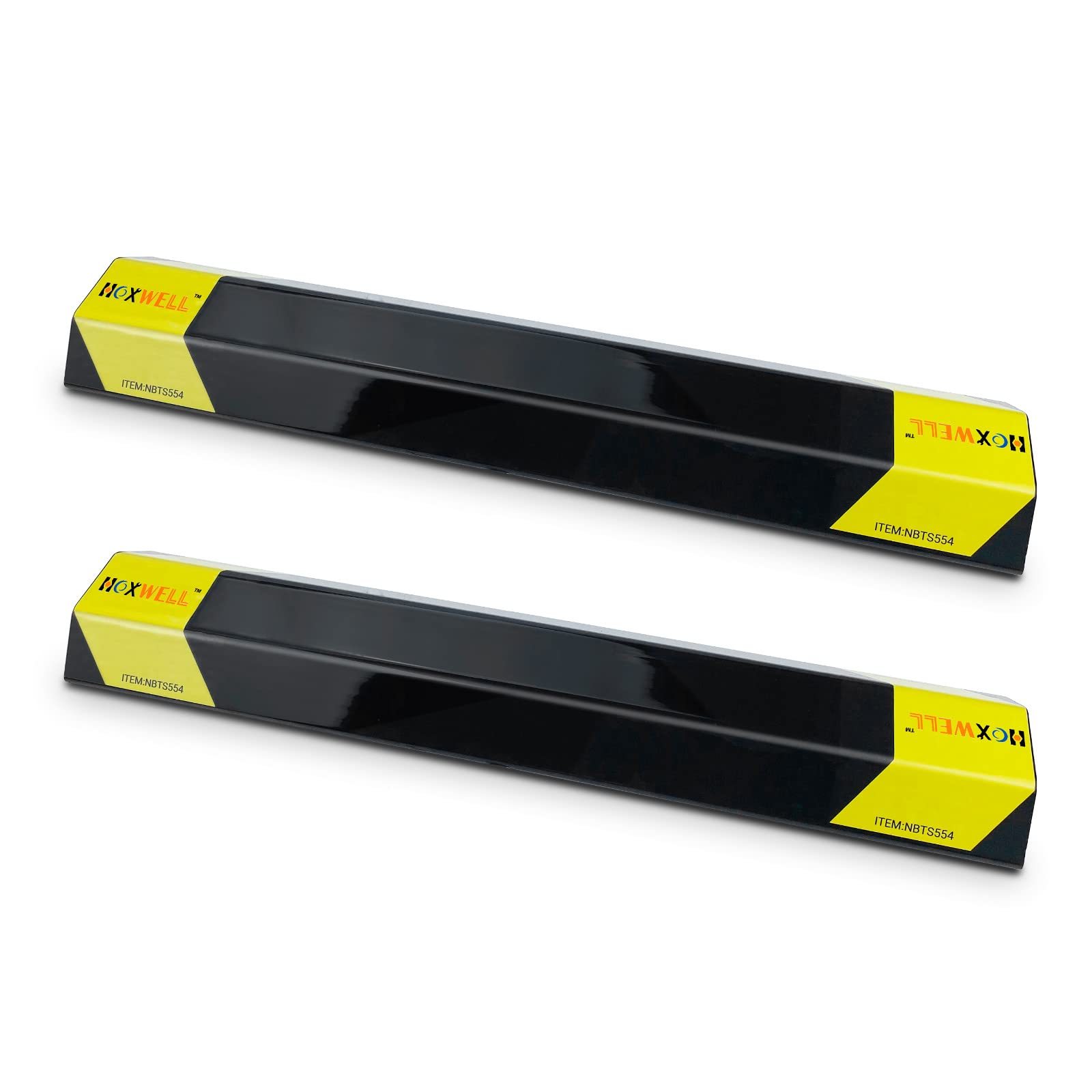 HOXWELL front view of two parking aids showing compact design and stripes for clear stop
