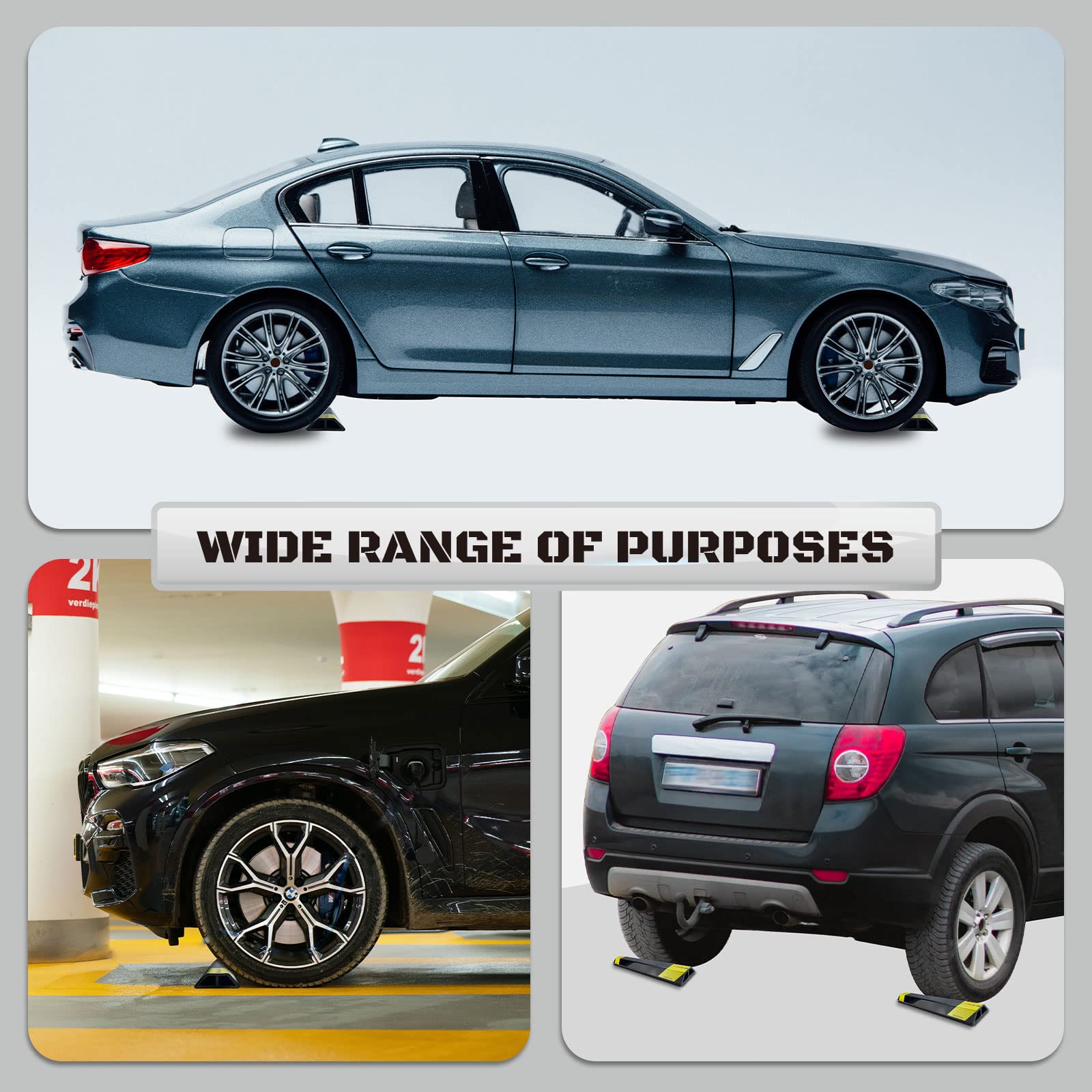 HOXWELL scale image beside car wheel demonstrating size and effective wheel contact