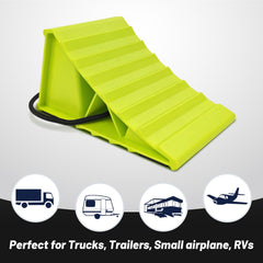 HOXWELL stacked chocks illustrating compact storage and portability benefit