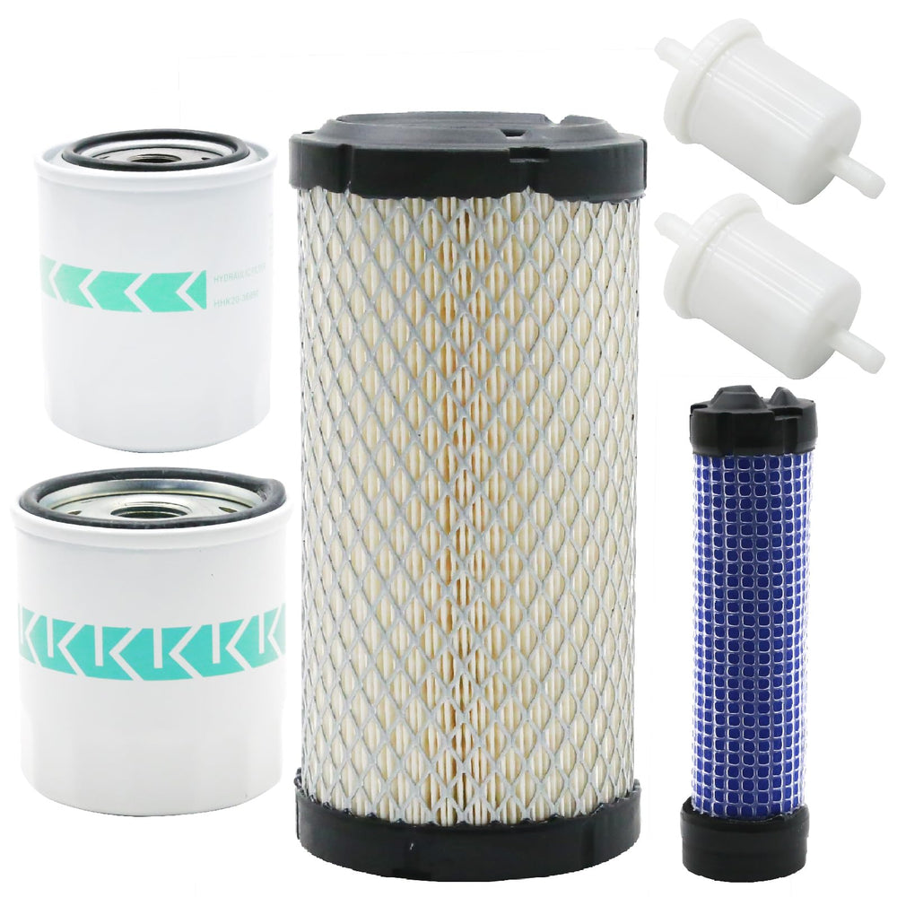 Hoypeyfiy front view of complete filter kit showing all included filters and packaging for easy maintenance