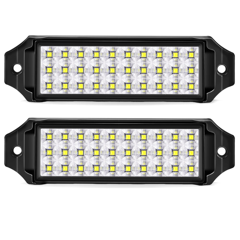 HOZILIFE front view of two flush mount pods showing low profile and paired brightness