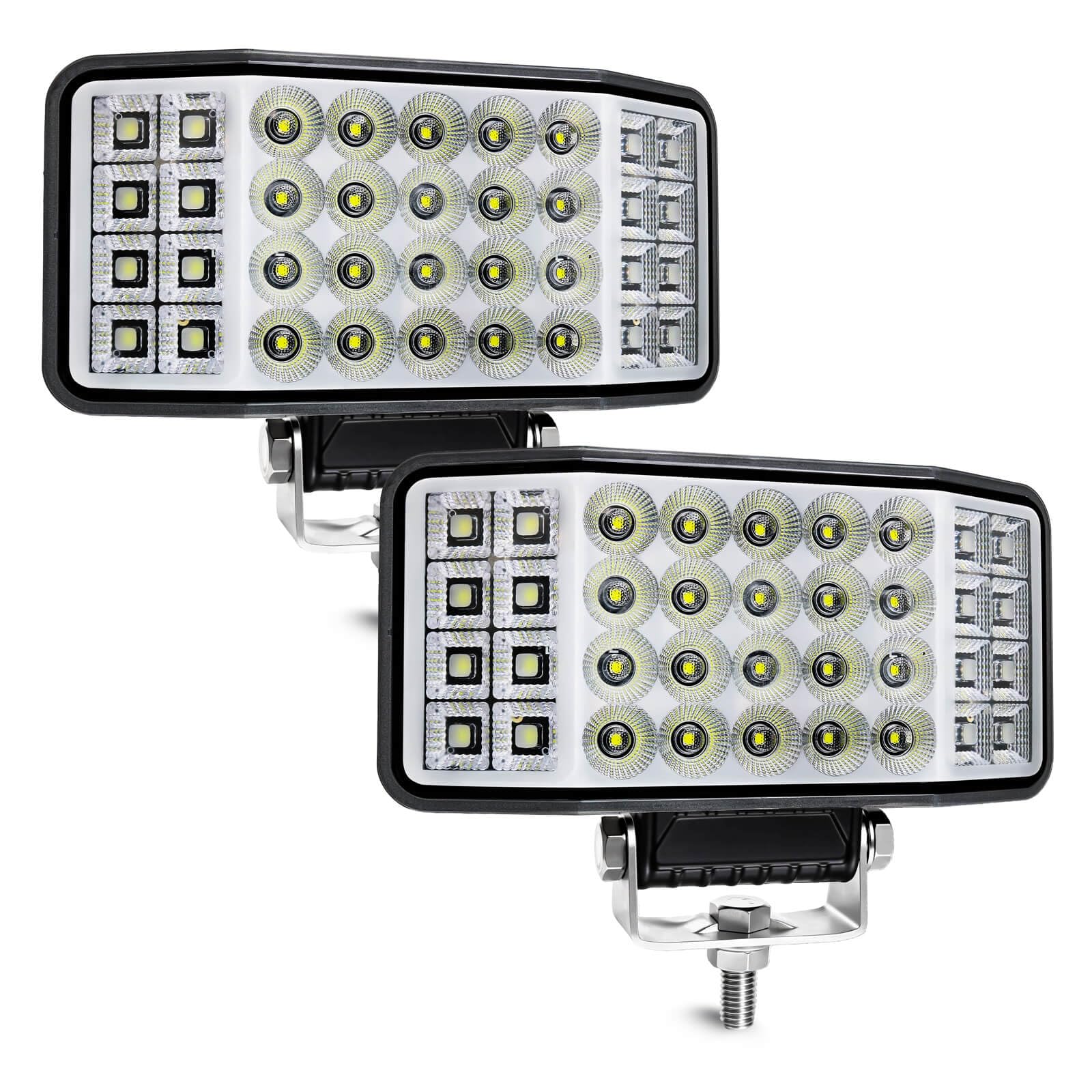 HOZILIFE front view of two 6 inch pods showing compact housing and mounting ease