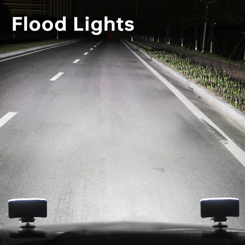 HOZILIFE night view lighting a roadside ditch for safer close‑range visibility
