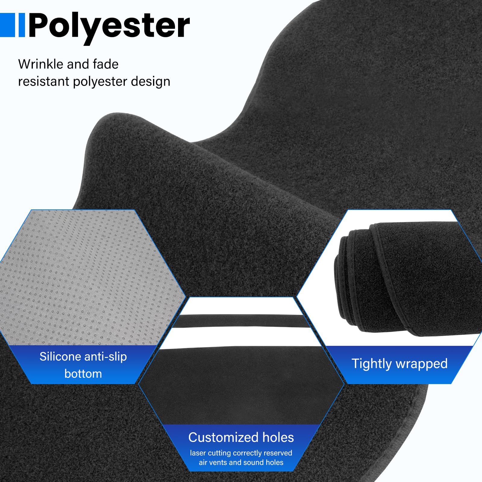 HPEVA silicone-grip backing and Velcro strips ensuring non-slip hold
