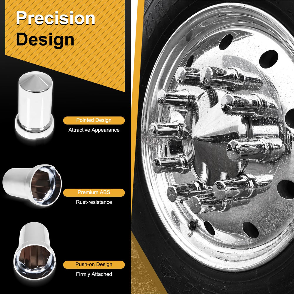 HQALTY close-up of bullet tip chrome finish highlighting stylish look and rust resistance